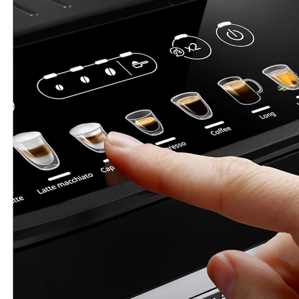 De'Longhi Magnifica Evo ECAM292.81.B colour touch control panel with one-touch drink selection