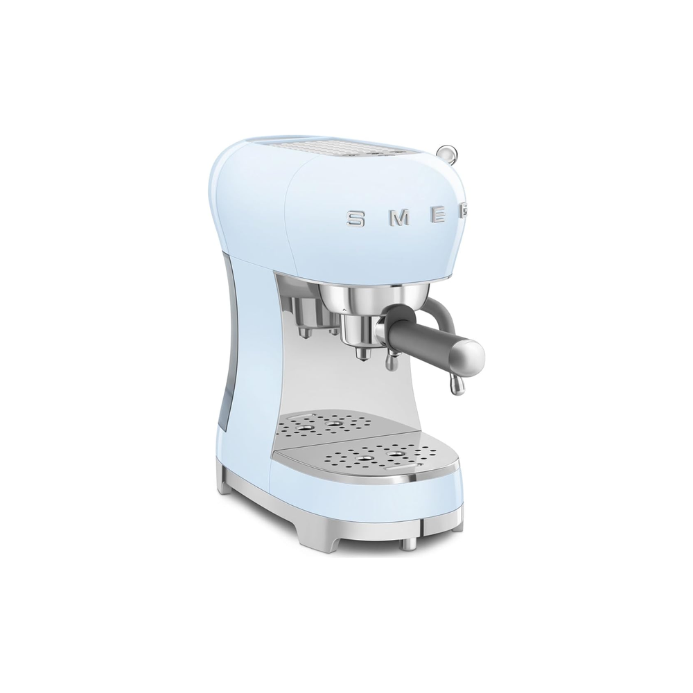 Smeg ECF02PBUK espresso coffee machine – opposite three-quarter angle view