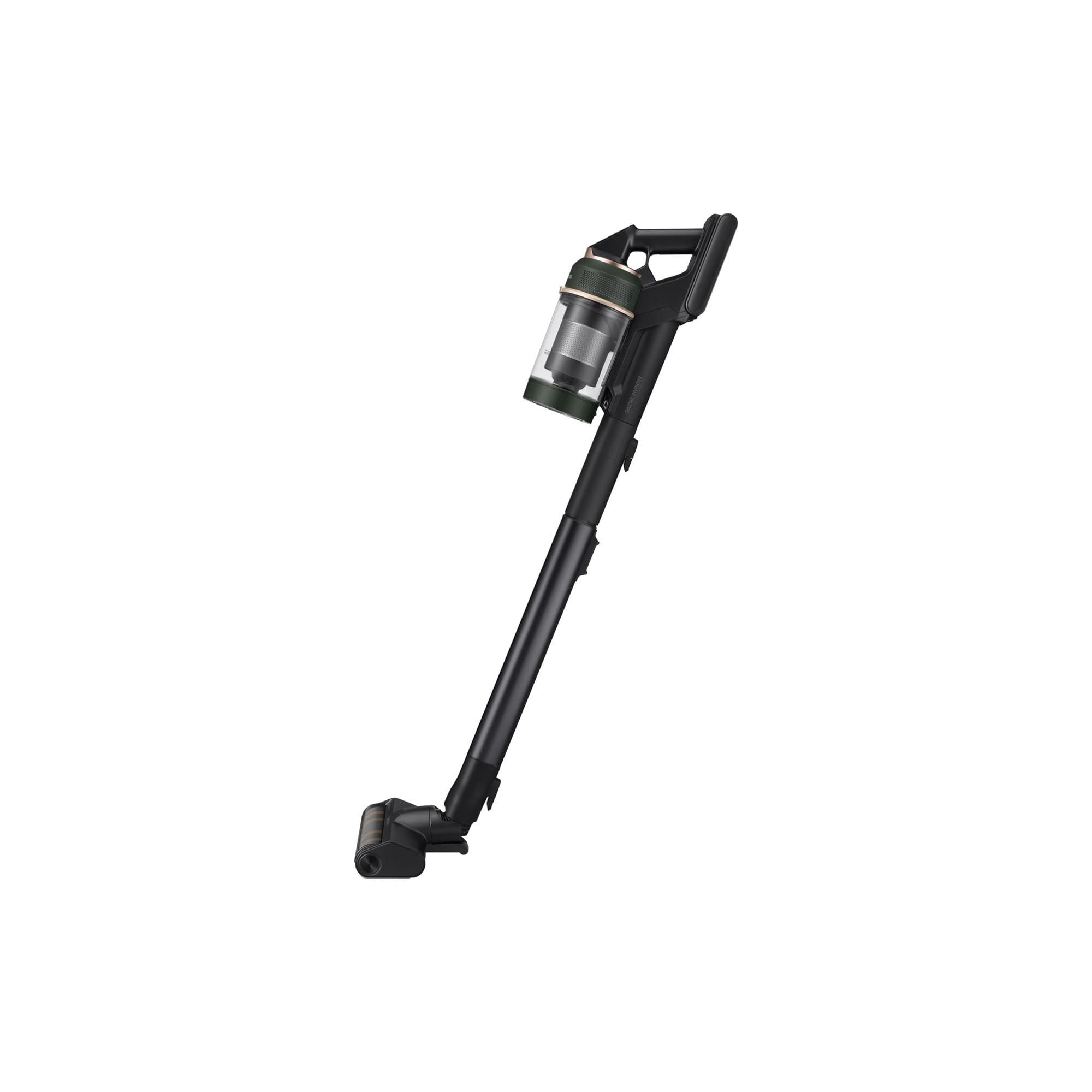 Samsung VS20A95943N stick vacuum handle and trigger close-up angled view