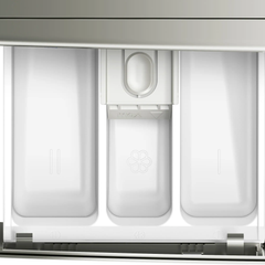 Bosch WAN28283GC detergent drawer showing prewash, main wash and fabric softener compartments