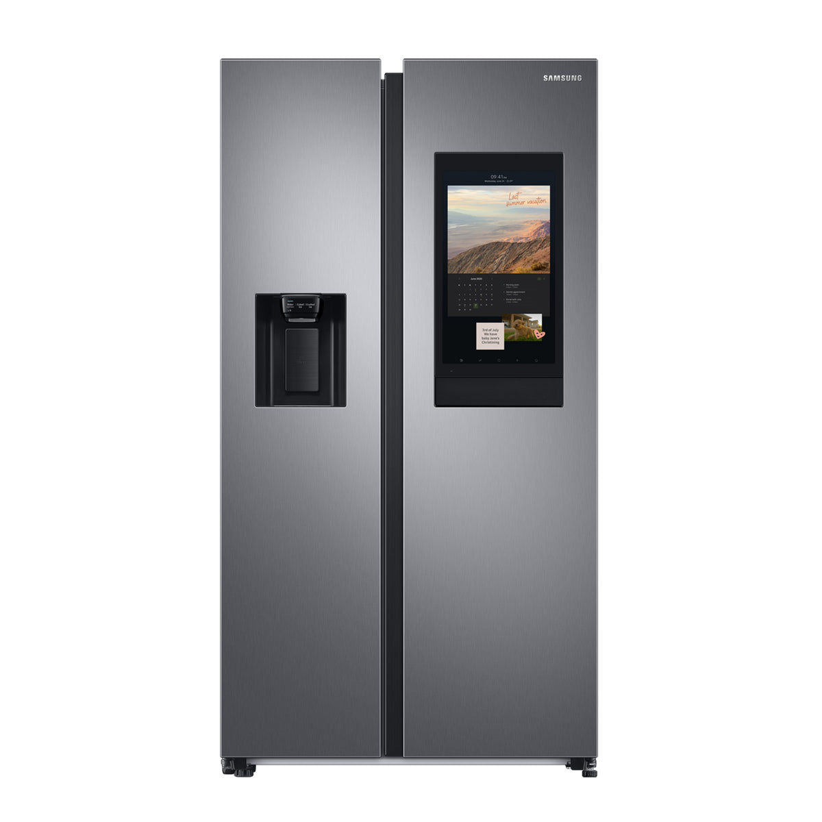 Samsung Side-by-Side Refrigerator 614L Family Hub Twin Cooling Plus SmartThings Stainless Steel (RS6HA8880S9/EF)