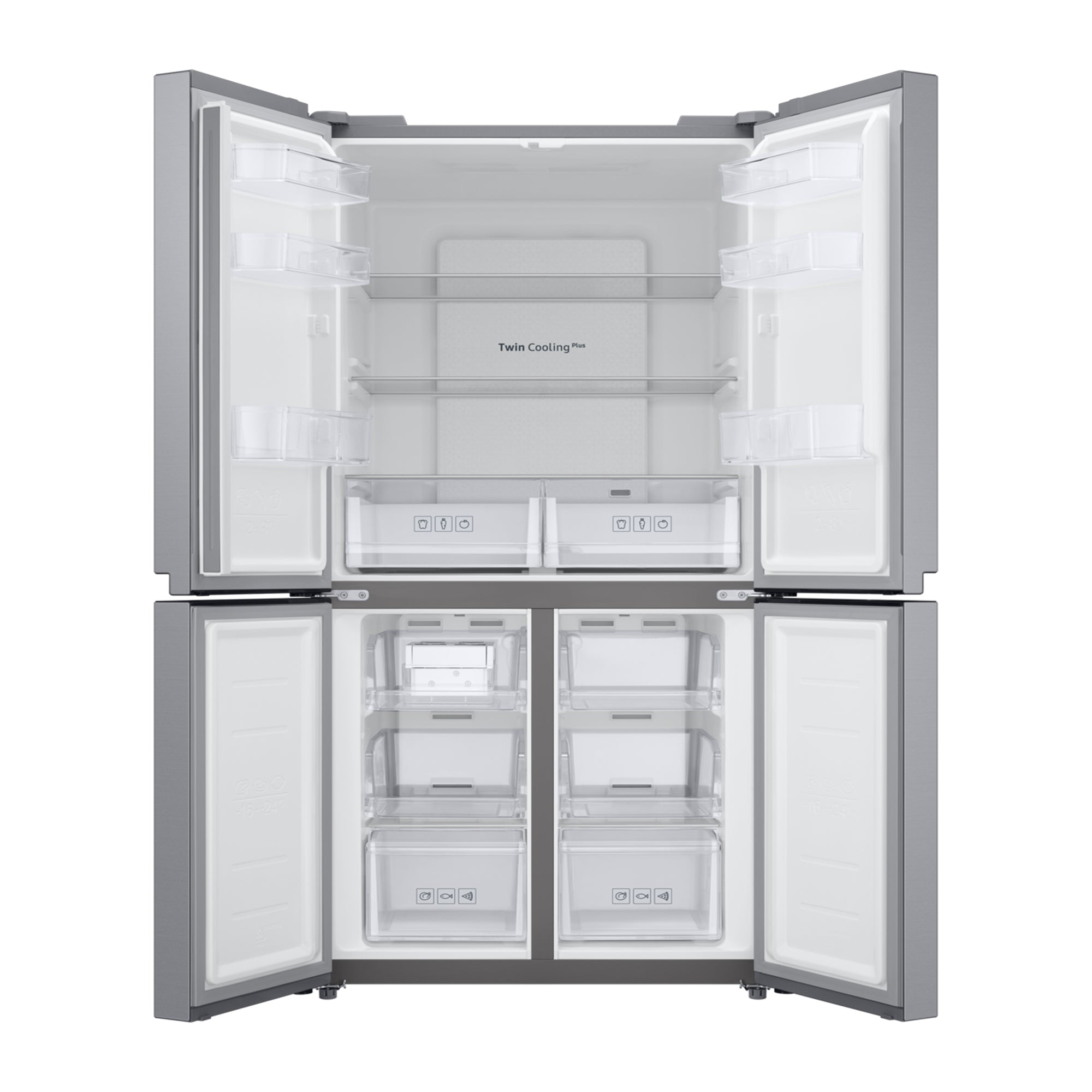 Samsung 488L Multi-Door Refrigerator Twin Cooling Plus No Frost Digital Inverter RF48A400EM9/EF (Silver)