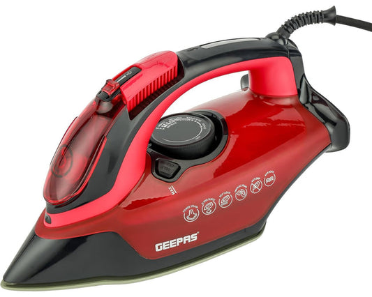 Geepas GSI24026 ceramic steam iron - front view