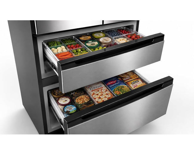Hoover HFD-K670-S Refrigerator – metal glide drawers