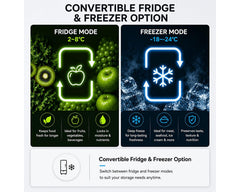 Hoover HSF-K245-S – convertible fridge and freezer modes