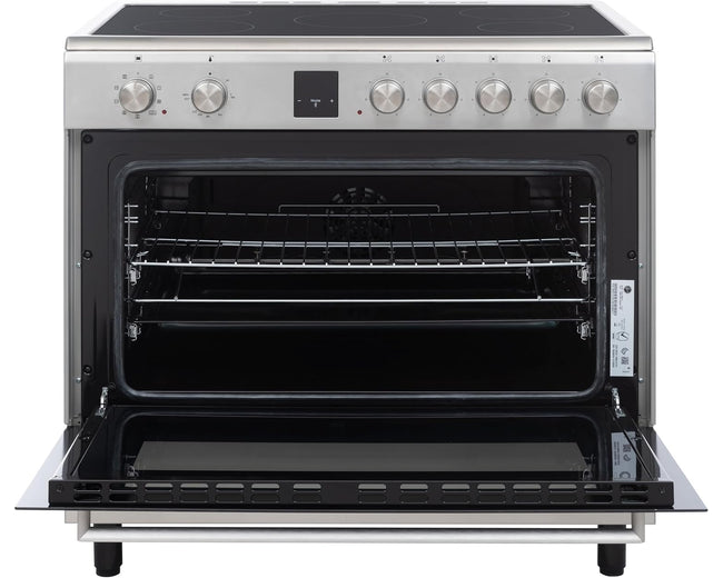 Hoover HVC-V95E-S cooker with oven door open