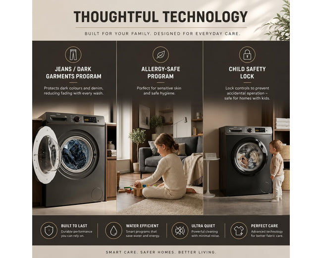 Hoover HWM-V610-S washing machine in a laundry room