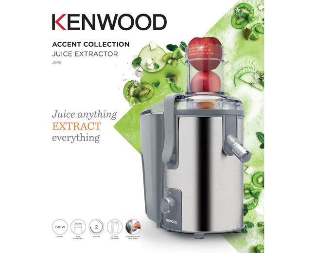Kenwood JEM51 Juice Extractor 700W, Stainless Steel