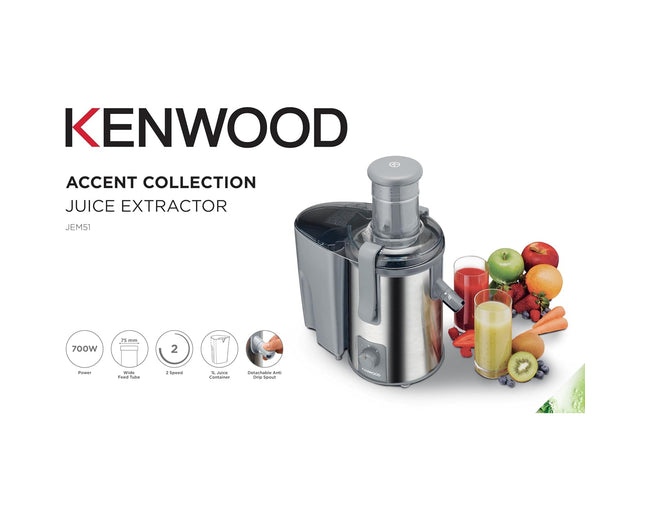 Kenwood JEM51 Juice Extractor 700W, Stainless Steel