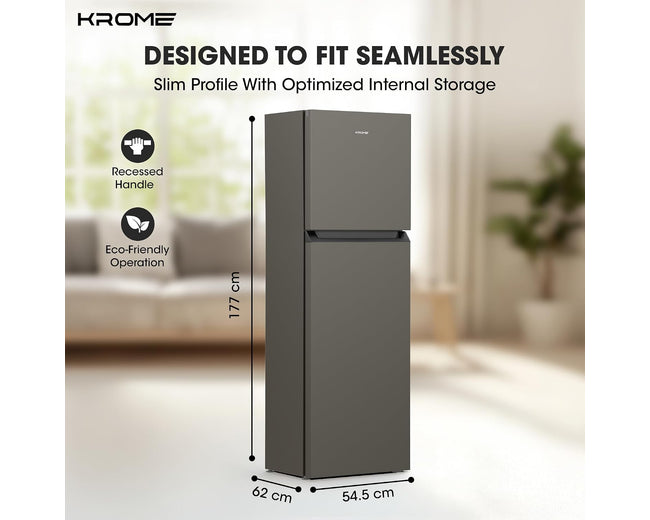 Krome KR-RFF370TI Refrigerator – dimensions