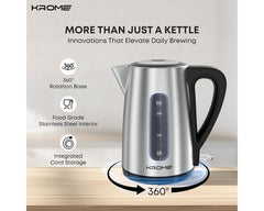 Krome KR-KTSS210PD Stainless Steel Electric Kettle 1.7L