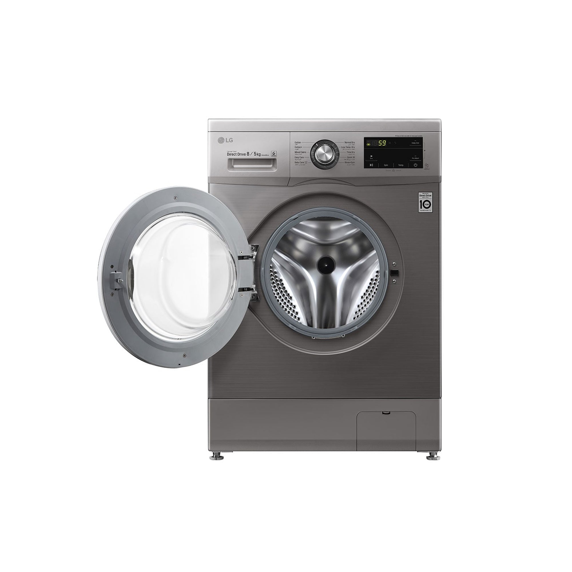 LG Front Loading washer dryer combo 8/5kg inverter Direct Drive Multiple Wash and Dry Programs F4J3TMG5P