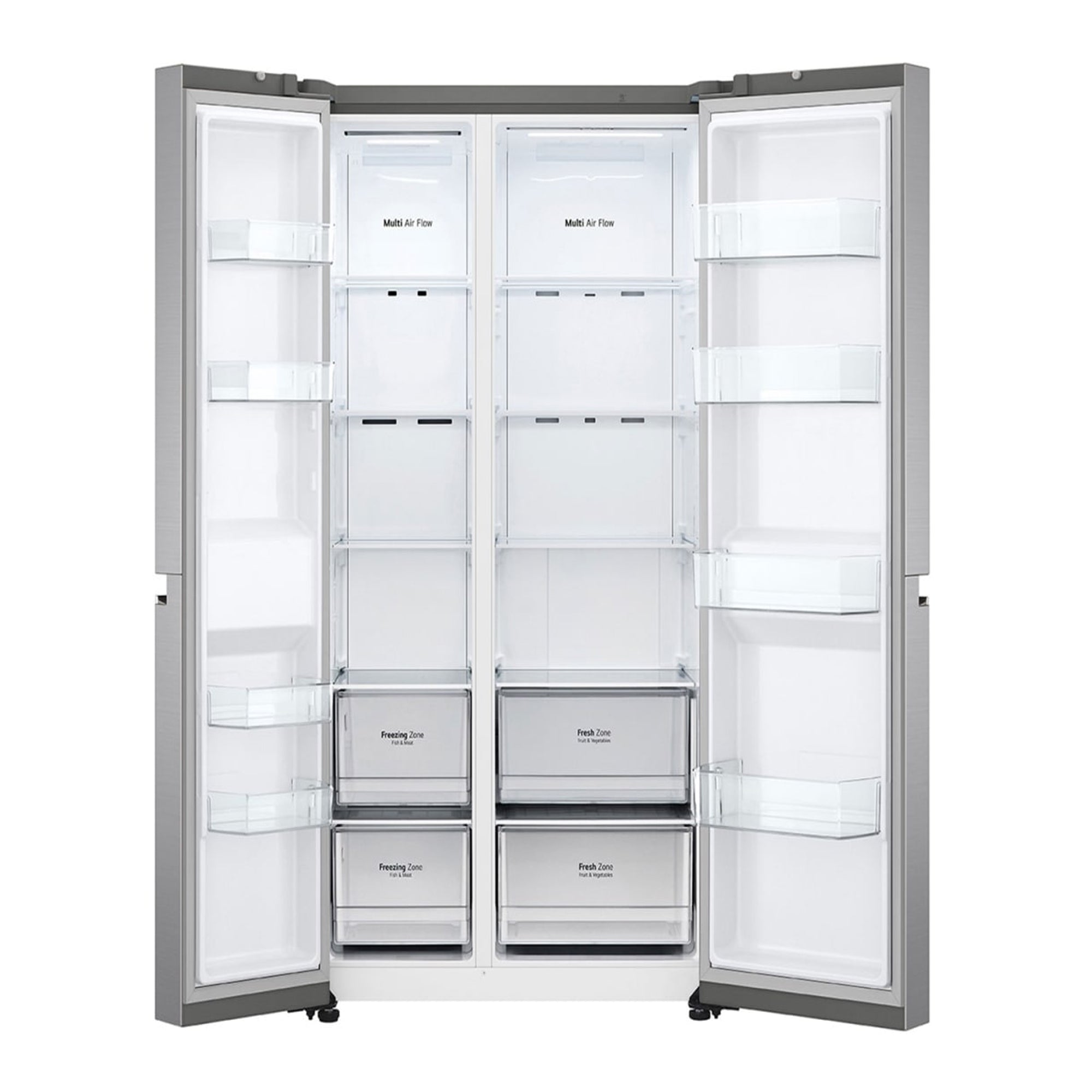 New LG Double Door Refrigerator, 647L, Platinum Silver GR-B267SLWL