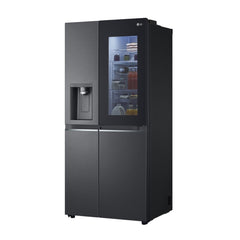 LG InstaView Double Door Fridge 617L, Black GR-X267CQES