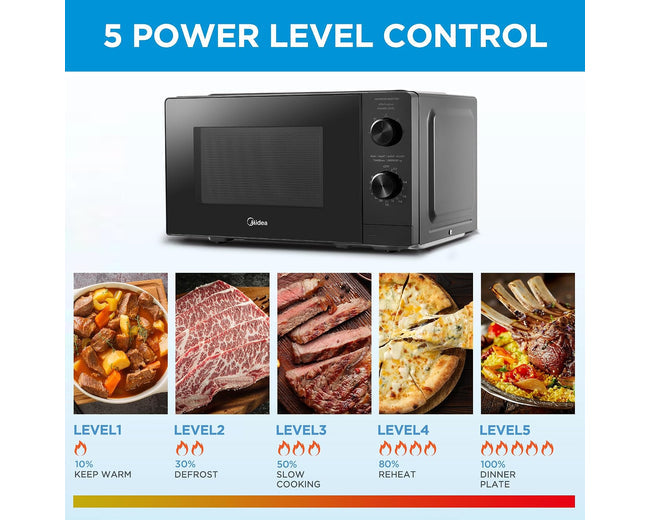 Midea MM7P012MZ-BK 5 power levels
