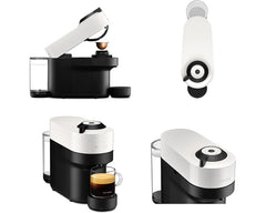 Nespresso Vertuo Pop by Krups XN920140 Coconut White - side and top views