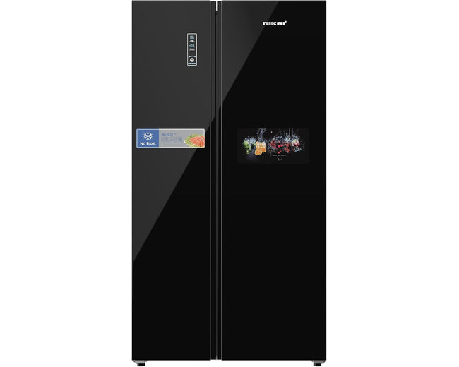 Nikai NRF800SBBG 800L Side by Side Refrigerator Black – front view