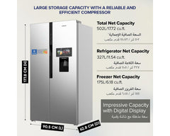 Nikai NRF800SBSD5 Refrigerator – capacity and dimensions