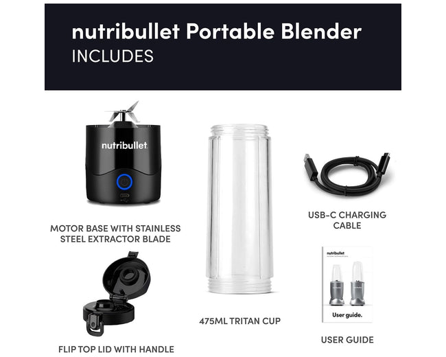 NutriBullet NBG-200 Portable Blender, Black