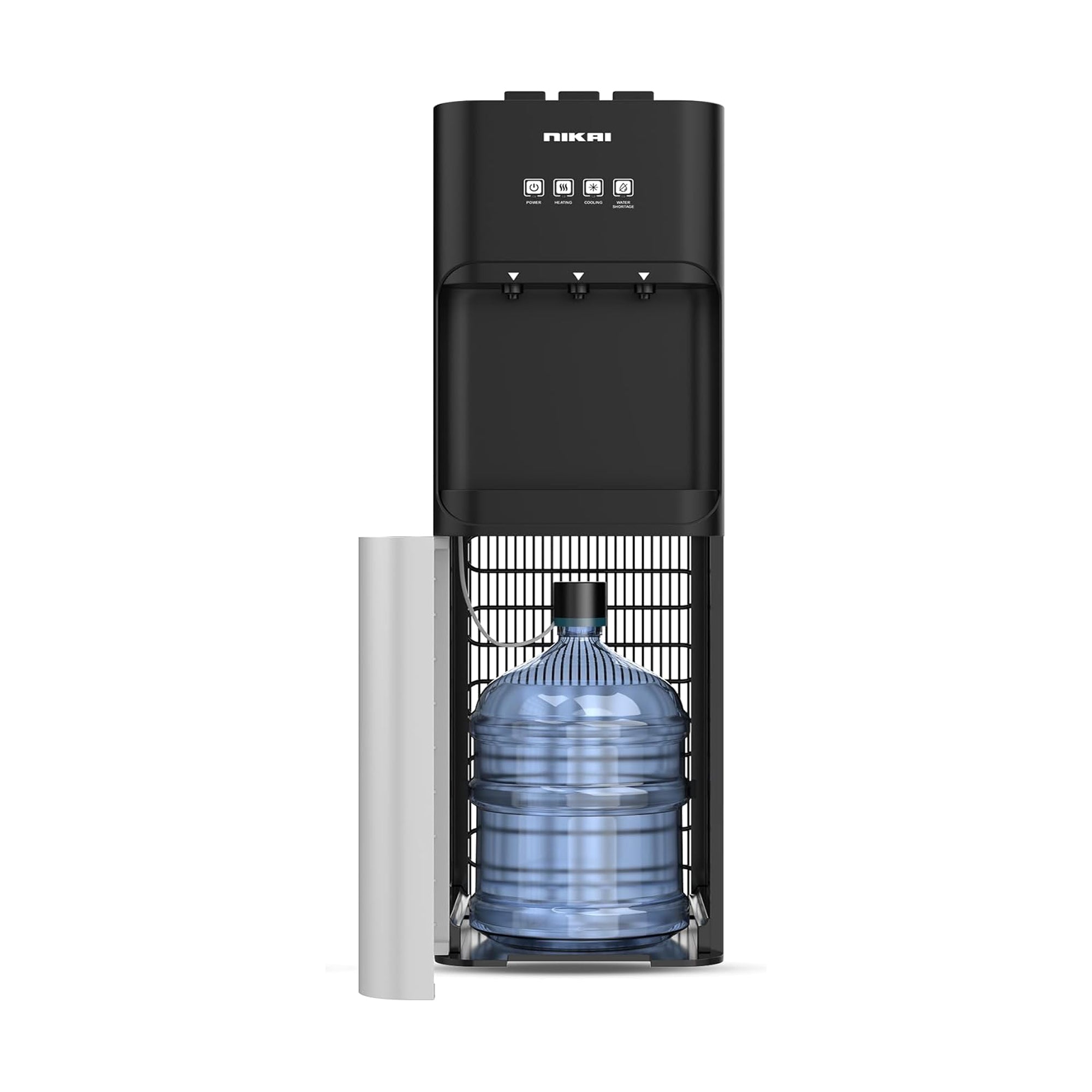 Nikai 3-Tap/Faucet Bottom Loading Water Dispenser – Instant Hot/Cold/Room Temperature, Child Safety Lock, Stainless Steel Reservoir, Suitable for Home and Office, Silver/Black – NWD4000BS