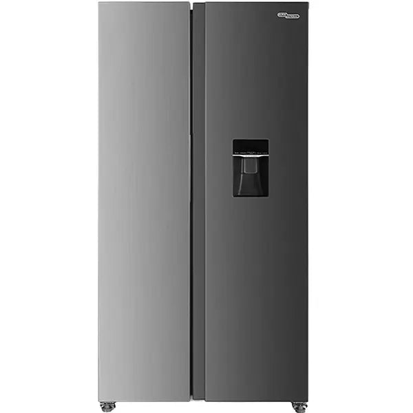 Super General SGR885SBSAN 880L Side-by-Side Refrigerator, No Frost, Water Dispenser, Inverter – Dark Inox