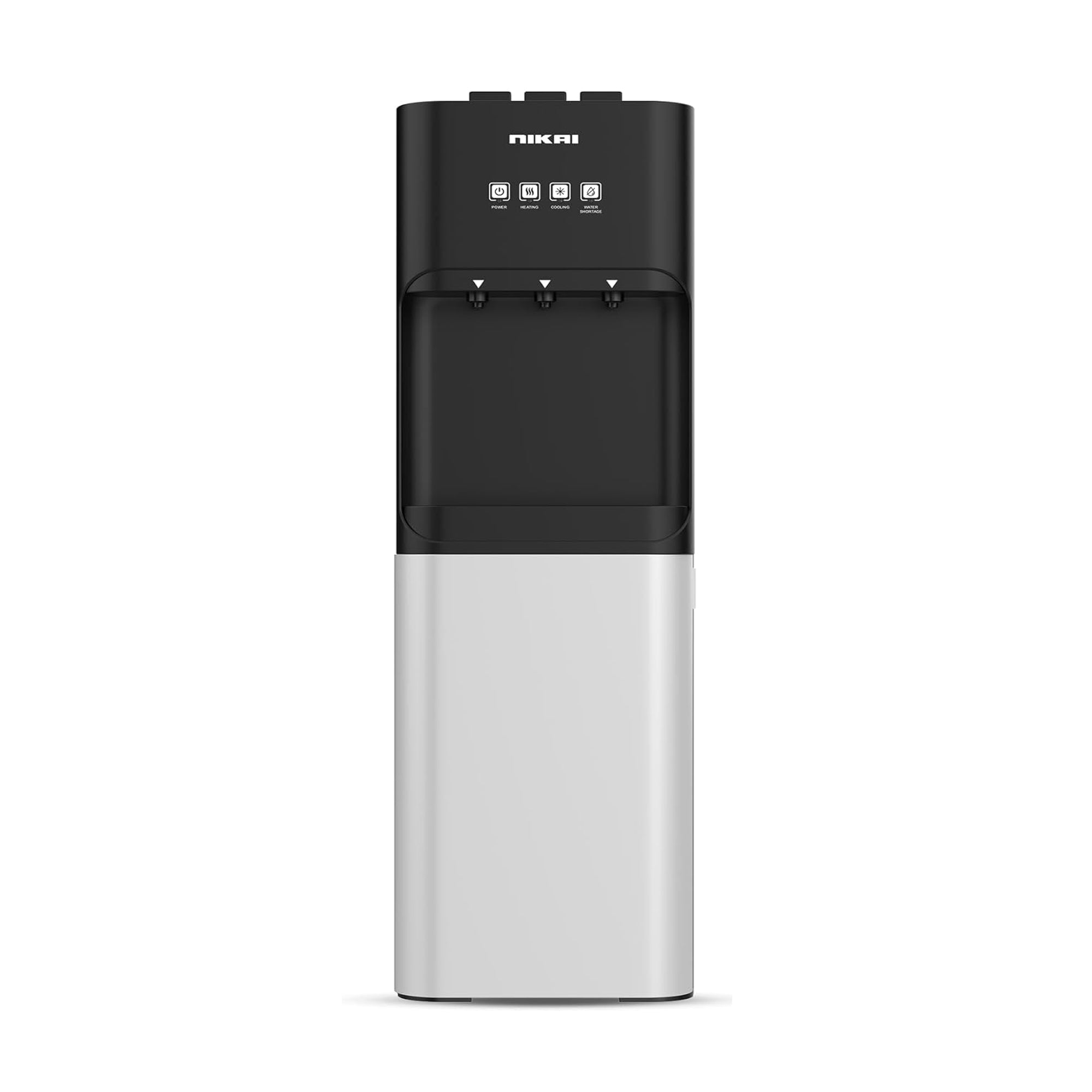 Nikai 3-Tap/Faucet Bottom Loading Water Dispenser – Instant Hot/Cold/Room Temperature, Child Safety Lock, Stainless Steel Reservoir, Suitable for Home and Office, Silver/Black – NWD4000BS
