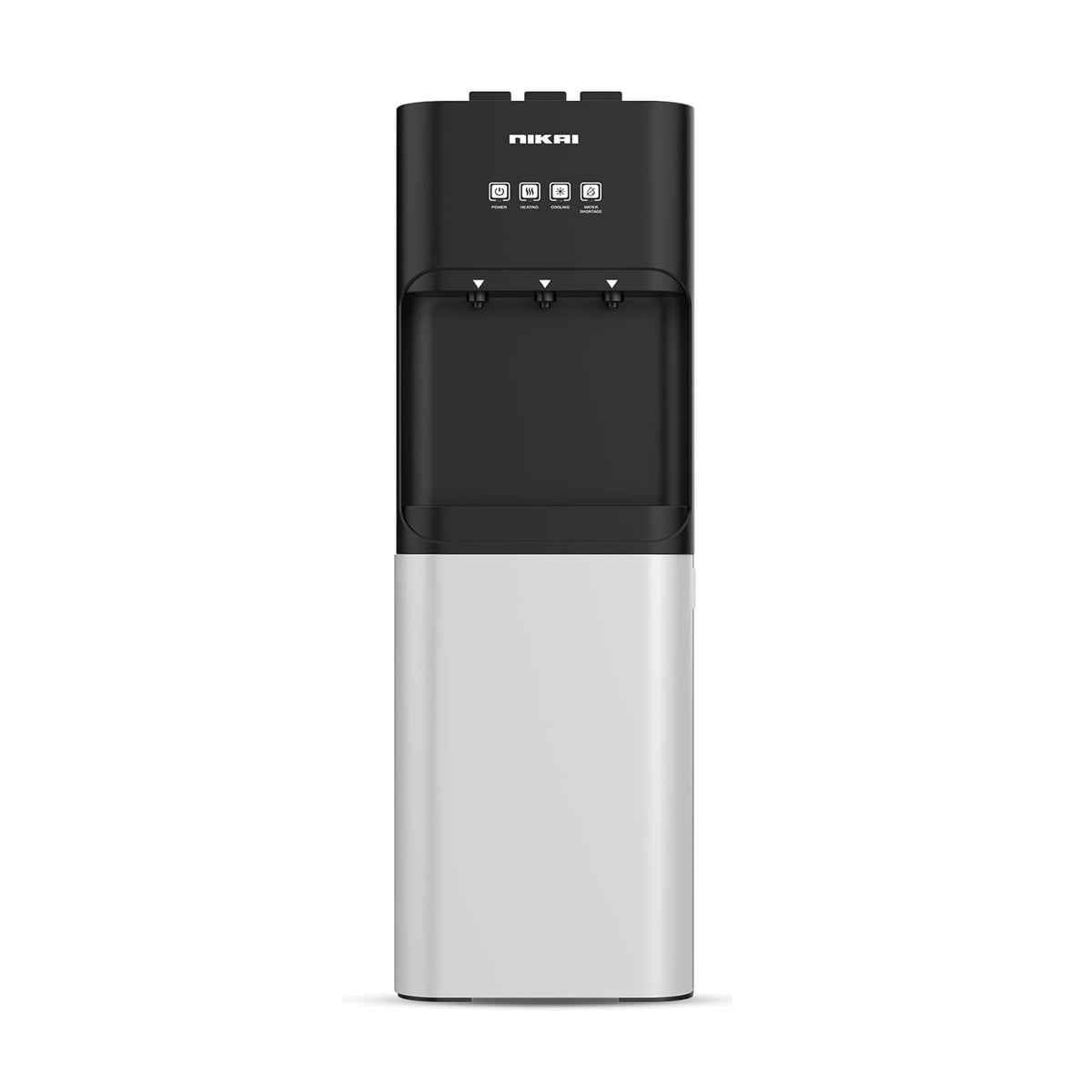 Nikai 3-Tap/Faucet Bottom Loading Water Dispenser – Instant Hot/Cold/Room Temperature, Child Safety Lock, Stainless Steel Reservoir, Suitable for Home and Office, Silver/Black – NWD4000BS