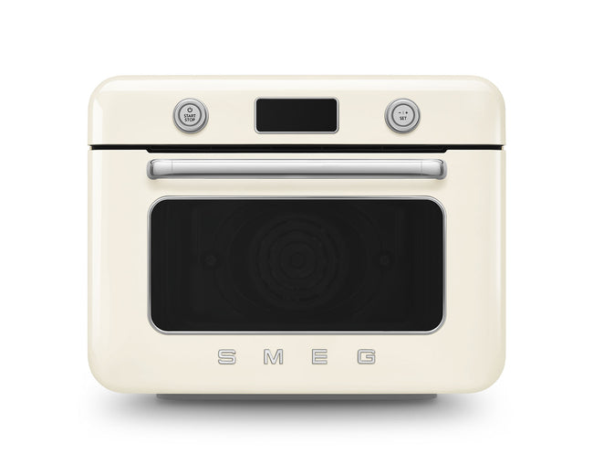 Smeg COF01CRUK cream 50's Style countertop combi steam oven - main view