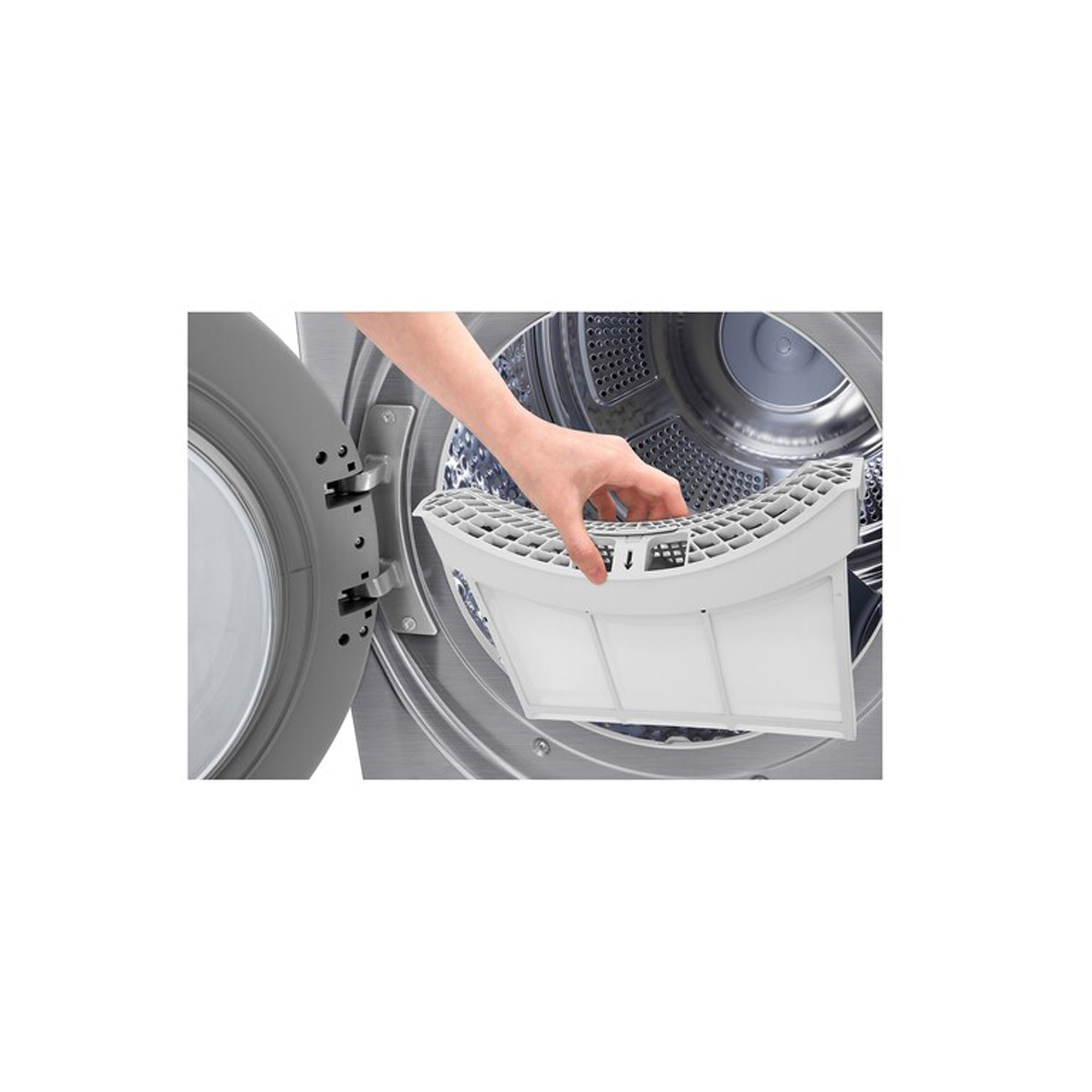 LG Front Load Dryer 18kg Dual Inverter Stainless Silver RH18U8EVCW