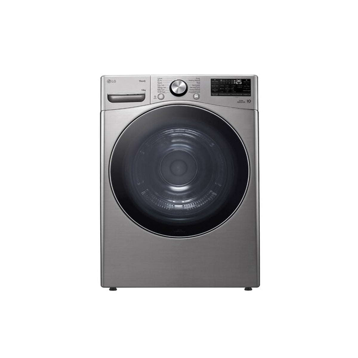 LG Front Load Dryer 18kg Dual Inverter Stainless Silver RH18U8EVCW