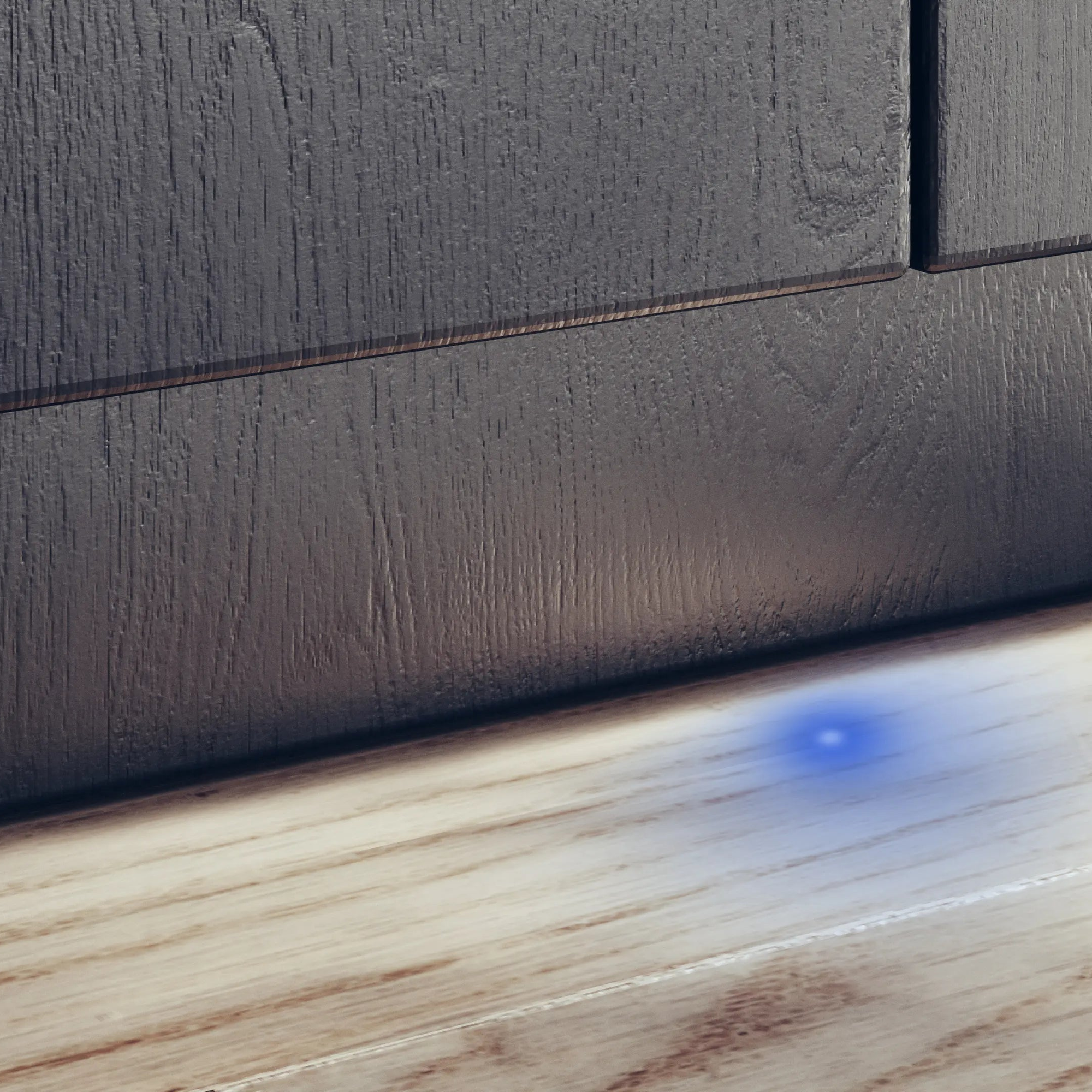 Siemens SN616X00AM infoLight – blue light projected on the floor indicating the wash cycle is running